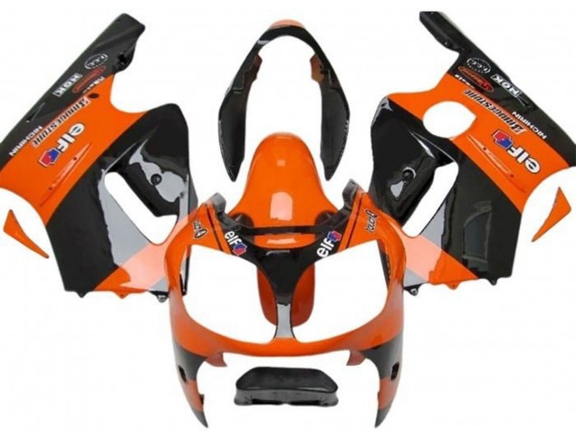 2002-2006 Orange Black Elf Bridgestone Kawasaki ZX12R Motorcycle Fairings Australia