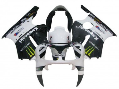 2002-2006 White Black Yellow Monster Kawasaki ZX12R Motorcycle Fairings Australia