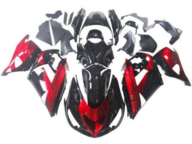 2006-2011 Red Glossy Black Kawasaki ZX14R ZZR1400 Motorcycle Fairings Australia