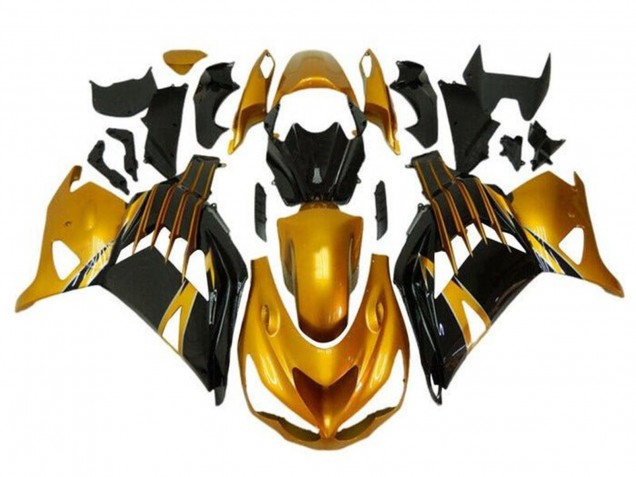 2012-2024 Gold Glossy Black Kawasaki ZX14R ZZR1400 Motorcycle Fairings Australia