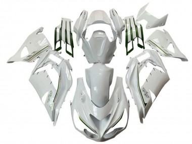 2012-2024 White Green Silver Stripe Kawasaki ZX14R ZZR1400 Motorcycle Fairings Australia