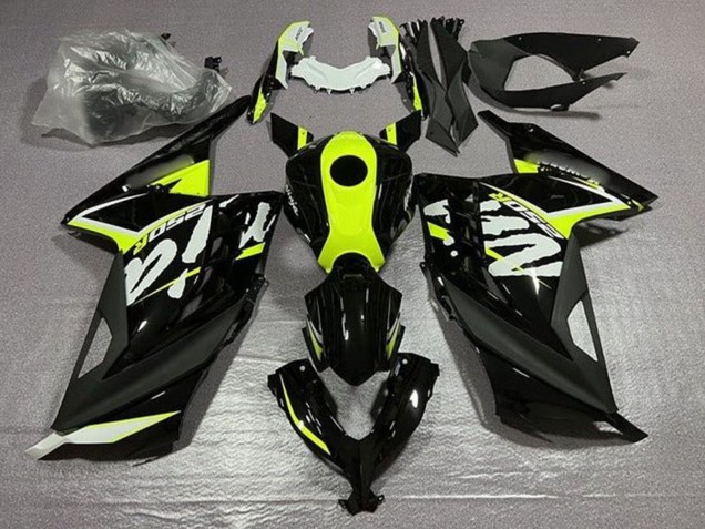 2013-2024 Glossy Black Neon Yellow White Kawasaki EX300 Motorcycle Fairings Australia