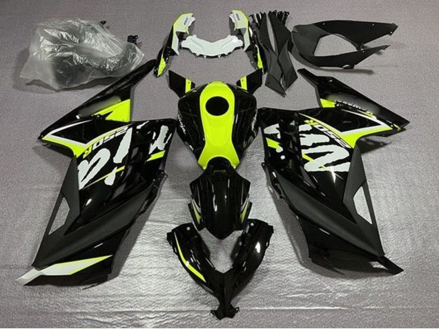 2013-2024 Glossy Black Neon Yellow White Kawasaki EX300 Motorcycle Fairings Australia