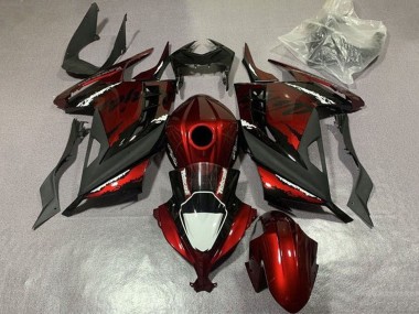 2013-2024 Red Black White Kawasaki EX300 Motorcycle Fairings Australia