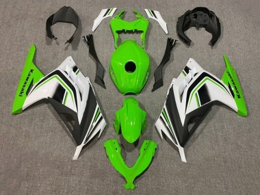 2013-2024 Green White Black Stripe Kawasaki EX300 Motorcycle Fairings Australia