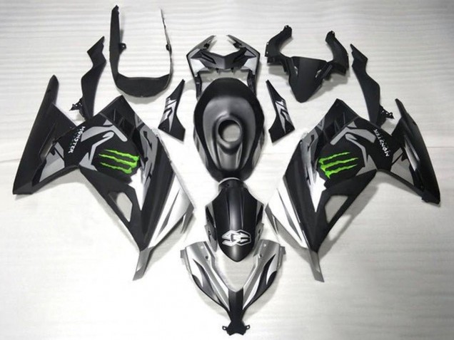 2013-2024 Matte Black Silver Green Monster Kawasaki EX300 Motorcycle Fairings Australia