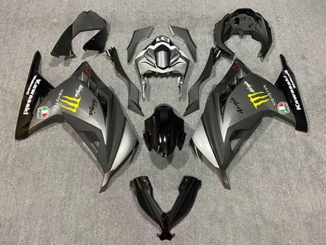 2013-2024 Matte Grey Black Yellow Monster Kawasaki EX300 Motorcycle Fairings Australia