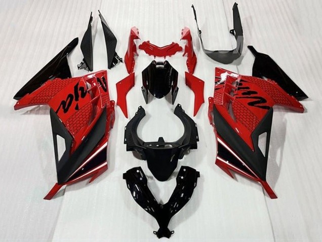 2013-2024 Red Black White Stripe Kawasaki EX300 Motorcycle Fairings Australia