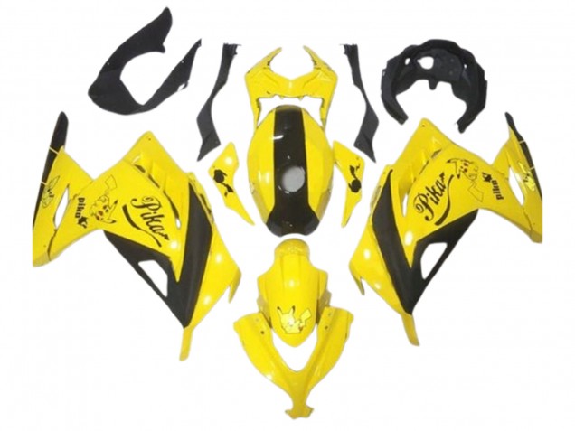 2013-2024 Yellow Black Pikachu Kawasaki EX300 Motorcycle Fairings Australia