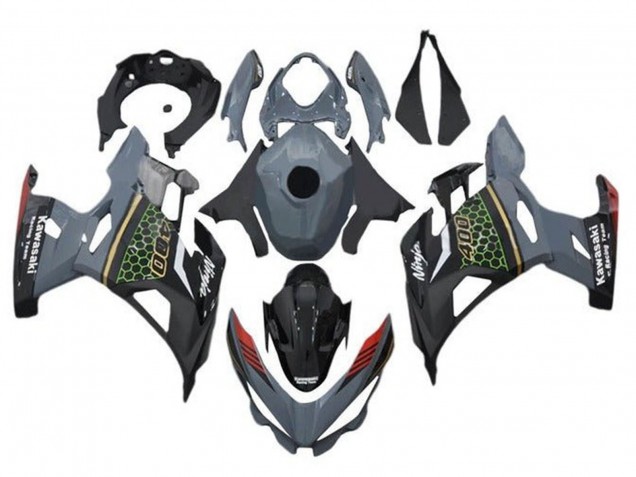 2018-2024 Grey Black Red Honeycomb Kawasaki Ninja 400 Motorcycle Fairings Australia
