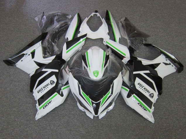 2018-2024 White Green Black Trick Star Kawasaki Ninja 400 Motorcycle Fairings Australia