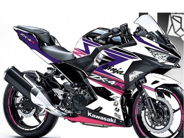 2018-2024 White Purple Pink Kawasaki Ninja 400 Motorcycle Fairings Australia
