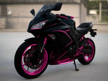 2017-2019 Glossy Black Pink Stripe Kawasaki Ninja 650 EX650 Motorcycle Fairings Australia