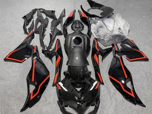 2019-2025 Black Faux Carbon Fiber Red Kawasaki ZX25R ZX-25R Motorcycle Fairings Australia