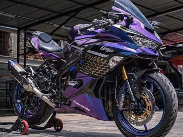 2019-2025 Purple Blue Gold Gradient Honeycomb Kawasaki ZX25R ZX-25R Motorcycle Fairings Australia