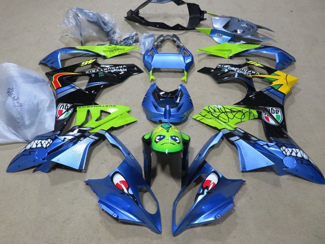 2009-2014 Blue Green Black Shark BMW S1000RR Motorcycle Fairings Australia