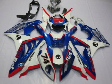 2009-2014 White Red Blue GoldBet BMW S1000RR Motorcycle Fairings Australia