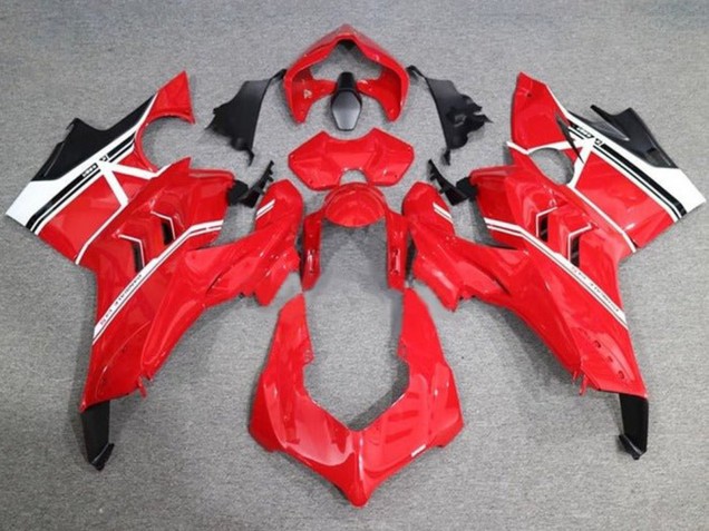 2020-2021 White Red Glossy Black Stripe Ducati Panigale V4 V4S Motorcycle Fairings Australia