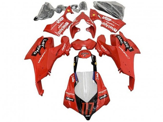 2020-2021 Red Glossy Black Lenovo 117 Ducati Panigale V4 V4S Motorcycle Fairings Australia