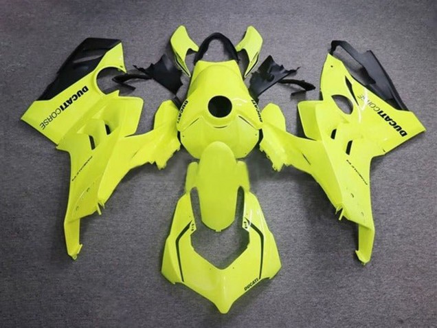 2020-2021 Neon Yellow Glossy Black Corse Ducati Panigale V4 V4S Motorcycle Fairings Australia