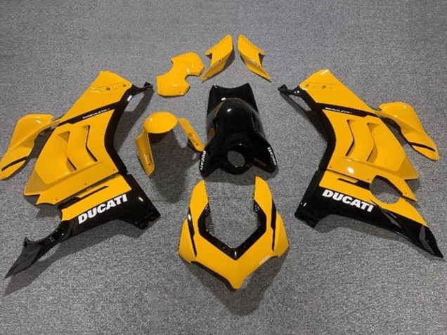 2020-2021 Yellow Glossy Black Ducati Panigale V4 V4S Motorcycle Fairings Australia