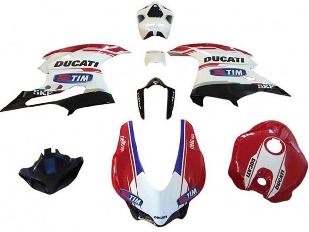 2015-2020 White Red Blue Glossy Black Tim Ducati 959/1299 Motorcycle Fairings Australia