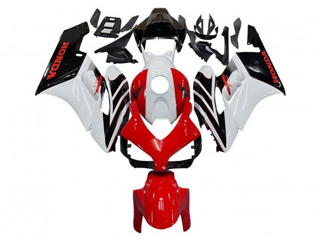 2004-2005 White Red Glossy Black Stripe Honda CBR1000RR Motorcycle Fairing Australia