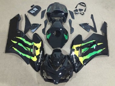 2004-2005 Glossy Black Green Yellow Monster Honda CBR1000RR Motorcycle Fairings Australia