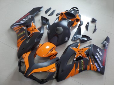 2004-2005 Orange Matte Black Rockstar Honda CBR1000RR Motorcycle Fairings Australia