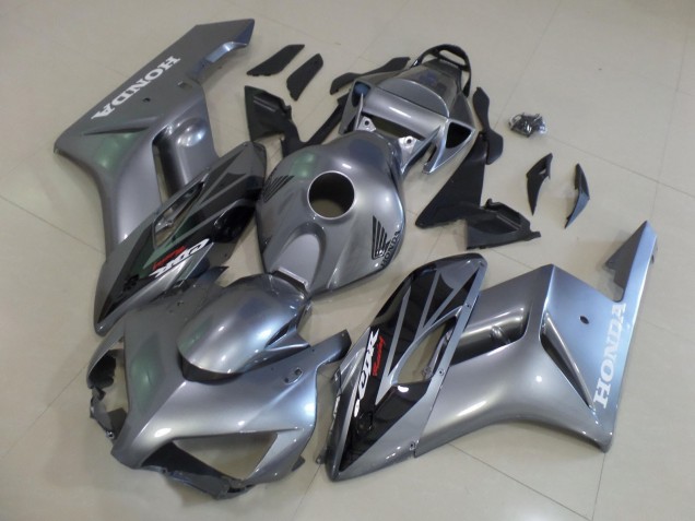 2004-2005 Silver Glossy Black Stripe Honda CBR1000RR Motorcycle Fairings Australia