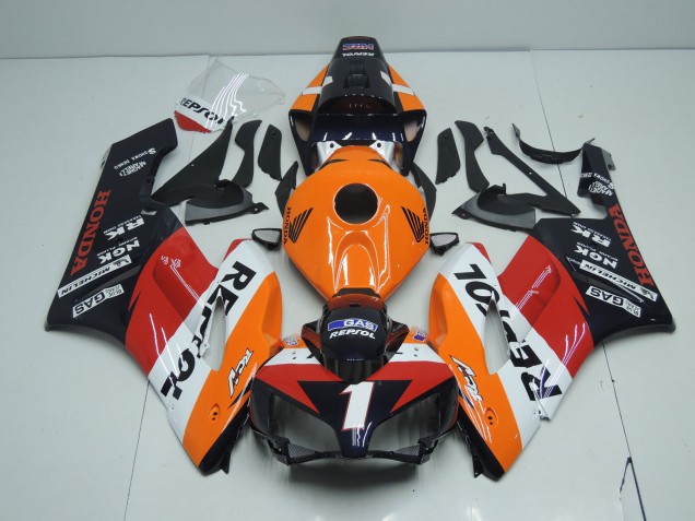 2004-2005 Orange White Red Glossy Black Repsol RCV 1 Honda CBR1000RR Motorcycle Fairings Australia