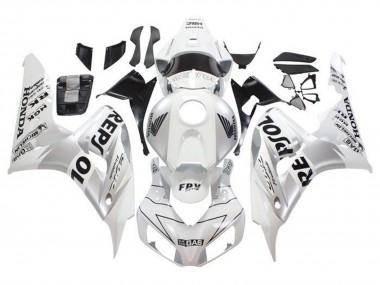 2006-2007 White Silver Black Repsol Honda CBR1000RR Motorcycle Fairings Australia