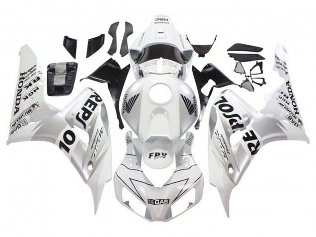 2006-2007 White Silver Black Repsol Honda CBR1000RR Motorcycle Fairings Australia