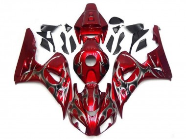 2006-2007 Red Silver Tribal Honda CBR1000RR Motorcycle Fairings Australia
