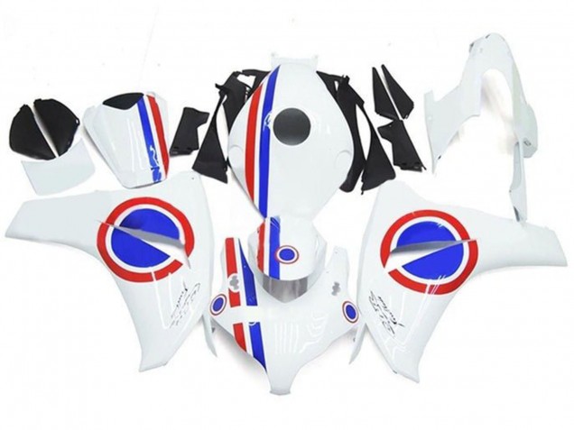 2008-2011 White Red Blue Stripe Honda CBR1000RR Motorcycle Fairings Australia