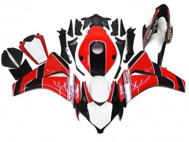 2008-2011 Red White Glossy Black Stripe Honda CBR1000RR Motorcycle Fairings Australia