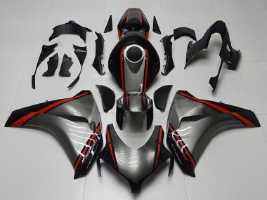 2008-2011 Grey Red Glossy Black Stripe Honda CBR1000RR Motorcycle Fairings Australia