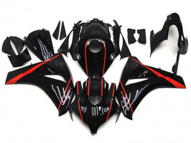 2008-2011 Glossy Black Red Stripe Honda CBR1000RR Motorcycle Fairings Australia