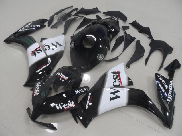 2012-2016 Glossy Black White West Honda CBR1000RR Motorcycle Fairings Australia