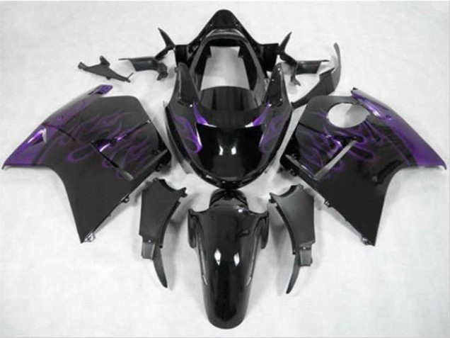 1996-2007 Glossy Black Purple Flame Honda CBR1100XX Blackbird Motorcycle Fairing Australia