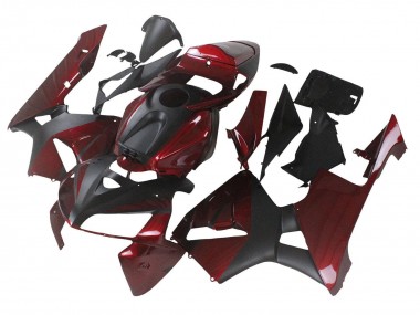 2005-2006 Maroon Red Matte Black Honda CBR600RR Motorcycle Fairings Australia