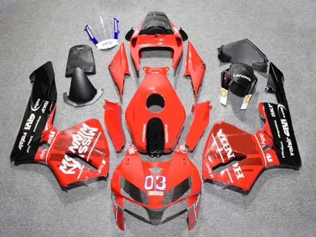 2005-2006 Red Black White 03 Honda CBR600RR Motorcycle Fairings Australia
