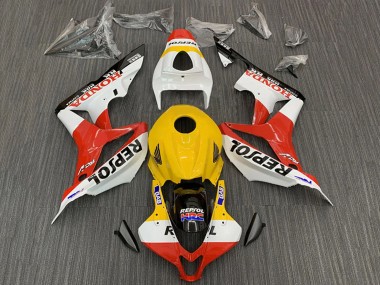 2007-2008 Yellow White Red Glossy Black Repsol HRC Honda CBR600RR Motorcycle Fairings Australia