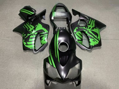 2001-2003 Green Matte Black Skull Honda CBR600 F4i Motorcycle Fairings Australia