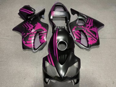 2001-2003 Pink Matte Black Skull Honda CBR600 F4i Motorcycle Fairings Australia
