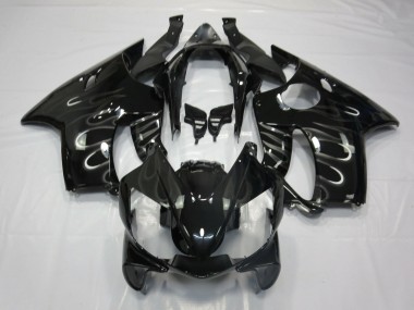 2004-2007 Glossy Black White Flame Honda CBR600 F4i Motorcycle Fairings Australia