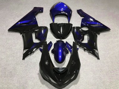 2005-2006 Blue Glossy Black Kawasaki ZX6R Motorcycle Fairing Australia