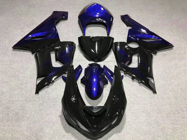 2005-2006 Blue Glossy Black Kawasaki ZX6R Motorcycle Fairing Australia