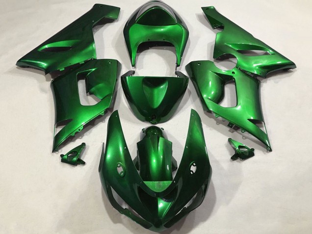2005-2006 Candy Green Kawasaki ZX6R Motorcycle Fairings Australia