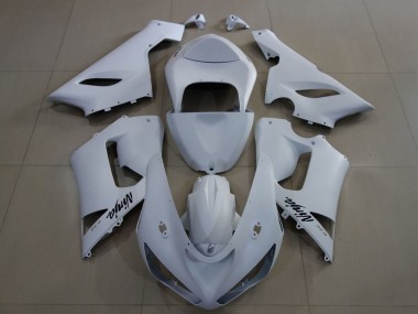 2005-2006 Matte White Kawasaki ZX6R Motorcycle Fairings Australia